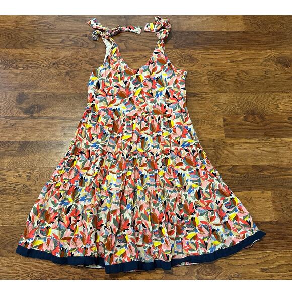 THML Women's Floral Print Tie Strap Sun Dress Size Medium Festival Style - Picture 1 of 8